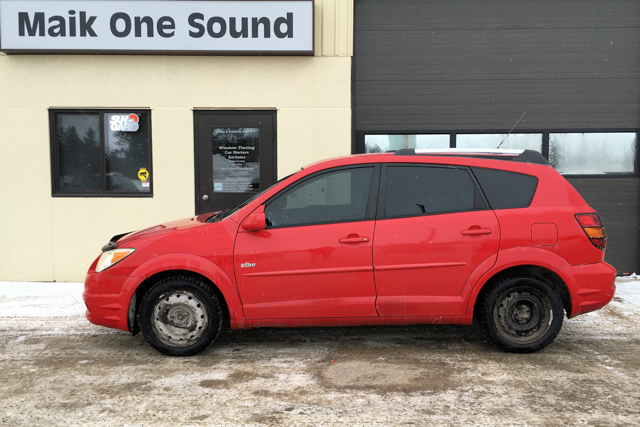 2006 Pontiac Vibe with professional window tint in North Bay